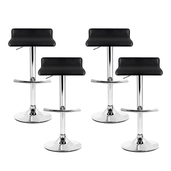Artiss 4× Adjustable Gas‑Lift Bar Stools in Black PU Leather | King of Knives e-store