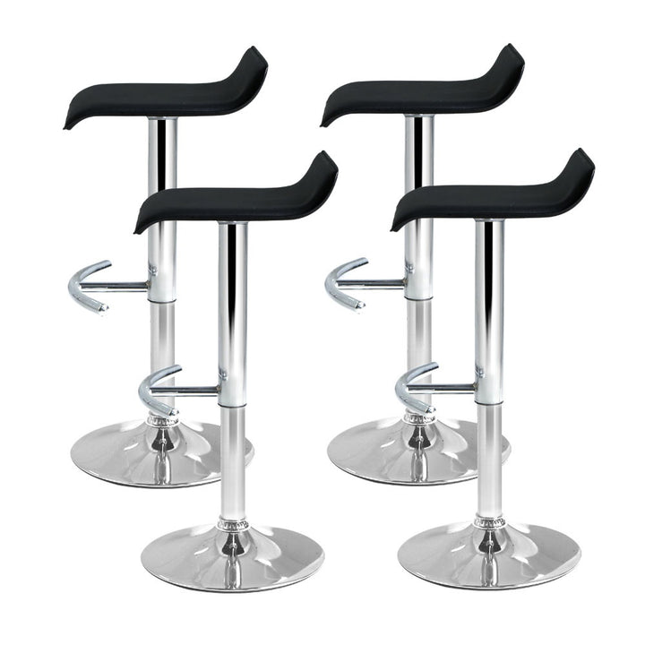 Artiss 4× Adjustable Gas‑Lift Bar Stools in Black PU Leather | King of Knives e-store