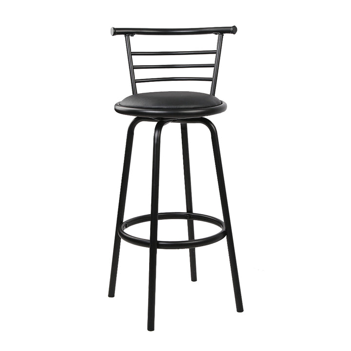 Artiss 4x Swivel PU Leather Bar Stools with Curved Backrest