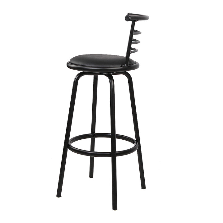 Artiss 4x Swivel PU Leather Bar Stools with Curved Backrest