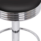 Artiss 4x Bar Stools Leather Padded Gas Lift Silver