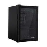 Devanti Bar Fridge Glass Door Mini Fridges Countertop Refrigerator Black 70L