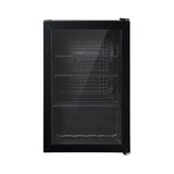 Devanti Bar Fridge Glass Door Mini Fridges Countertop Refrigerator Black 70L