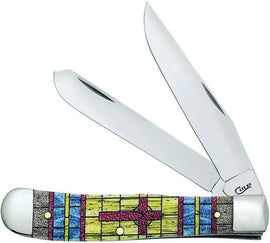 Case Cutlery Trapper Stained Glass Cross
