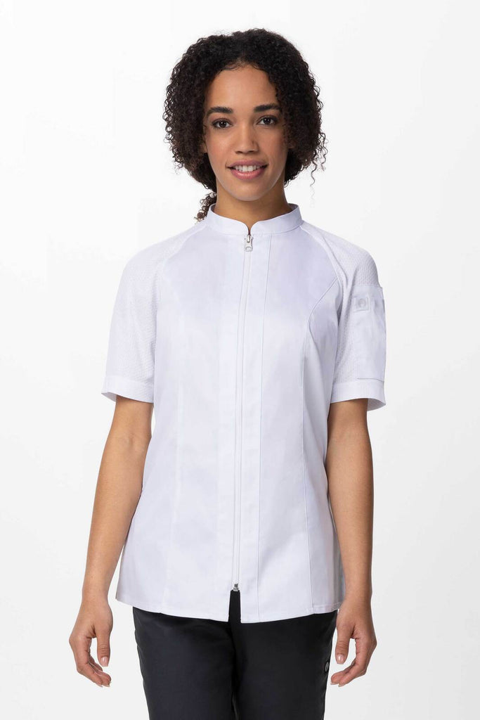 Chef Works Womans Arcadia Chef Jacket- White