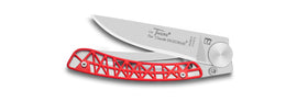 Claude Dozorme CD Eiffel Theirs liner pocket knife red handle