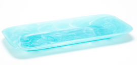 Nashi Classic Large long plate 54 x 25 x3.5 - Aqua Swirl