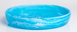 Nashi Signature Round Platter Medium - Aqua Swirl