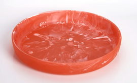 Nashi Signature Round Platter Small - Apricot Swirl