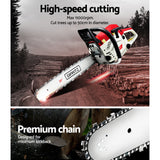 Giantz 62CC Chainsaw Commercial Petrol 20" Bar E-Start 20 Bar Pruning Chain Saw | Tools | King of Knives