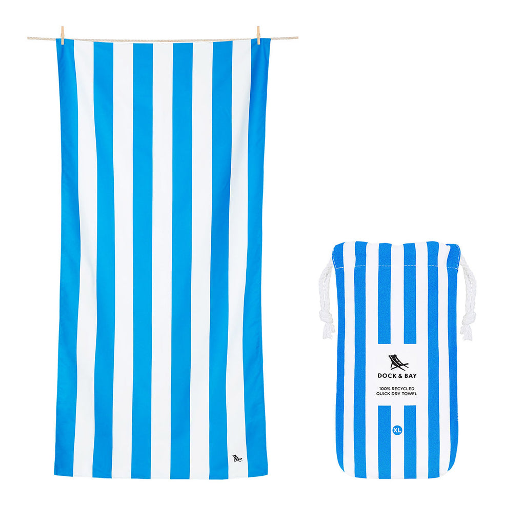 Dock & Bay Beach Towel Cabana Collection XL - Bondi Blue