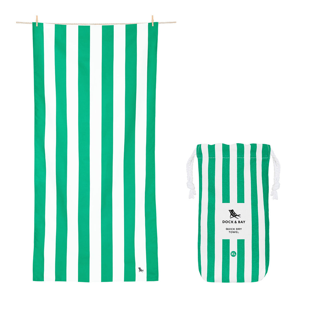 Dock & Bay Beach Towel Cabana Collection XL - Cancun Green