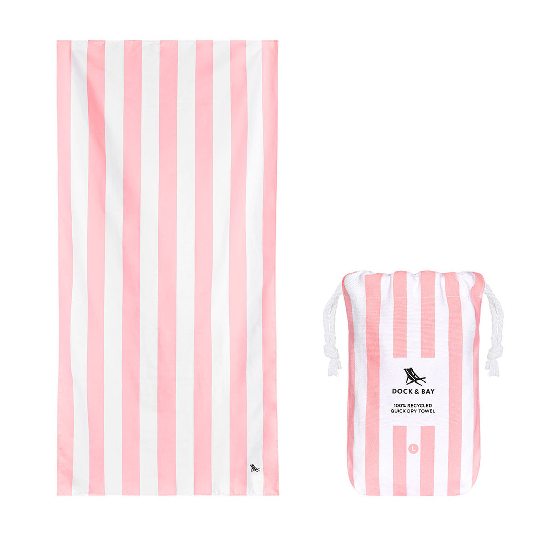Dock & Bay Beach Towel Cabana Light Collection L - Malibu Pink