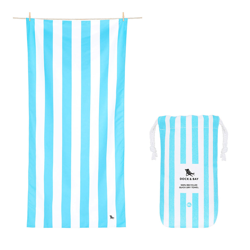 Dock & Bay Beach Towel Cabana Light Collection XL - Tulum Blue