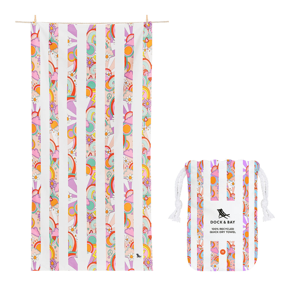 Dock & Bay Beach Towel Kids Collection M - Pink Power