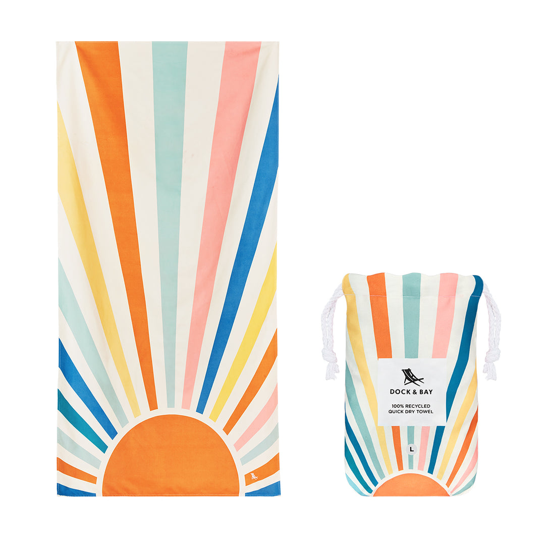 Dock & Bay Beach Towel Stripes Go Wild Collection L - Rising Sun