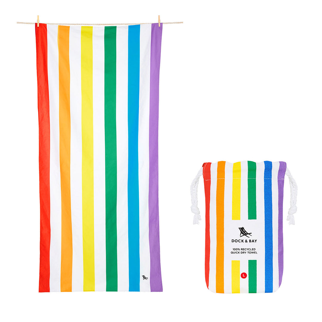 Dock & Bay Beach Towel Summer Collection L - Rainbow Skies