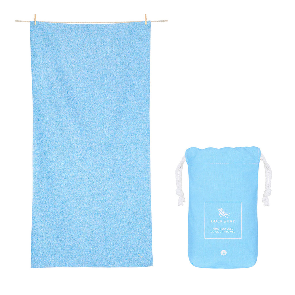 Dock & Bay Fitness Towel Essential Collection L - Lagoon Blue