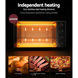 Devanti Electric Convection Oven Bake Benchtop Rotisserie Grill 60L | King of Knives