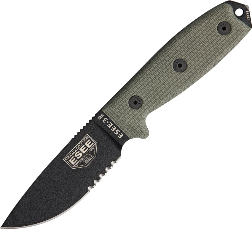 ESEE Model 3MIL Part Serrated