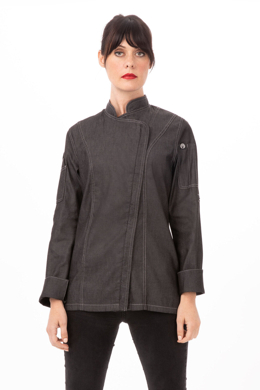 Chef Works Gramercy Denim Chef Jacket- Black