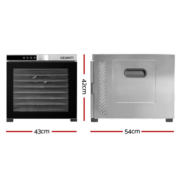 Devanti 10 Trays Food Dehydrator Stainless Steel Tray