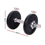 10KG Dumbbells Dumbbell Set Weight Training Plates Home Gym Fitness Exercise