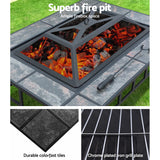 Fire Pit BBQ Grill Stove Table Ice Pits Patio Fireplace Heater 3 IN 1 | Outdoor | King of Knives Australia