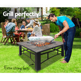 Fire Pit BBQ Grill Smoker Table Outdoor Garden Ice Pits Wood Firepit | Outdoor | King of Knives Australia