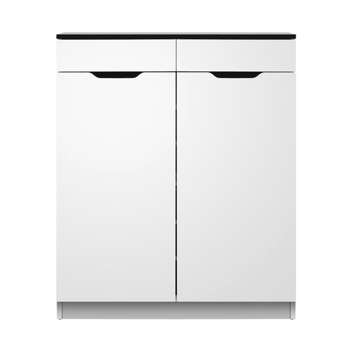 Artiss White Shoe Cabinet – High Gloss Storage Organiser | King of Knives e-store
