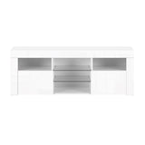 Artiss Entertainment Unit TV Cabinet LED 145cm White Angus