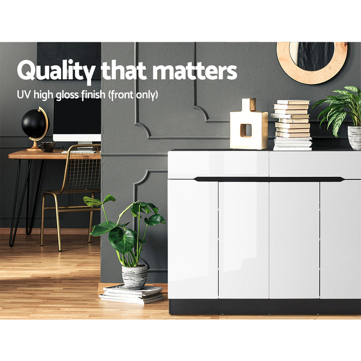 Artiss 120cm Shoe Cabinet – White & Black Storage with Drawers | King of Knives e-store | King of Knives e-store