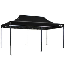 Instahut Gazebo Pop Up Marquee 3x6m Outdoor Tent Folding Wedding Gazebos Black
