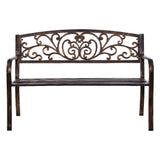 Gardeon Cast Iron Garden Bench - Bronze