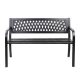 Gardeon Steel Modern Garden Bench - Black