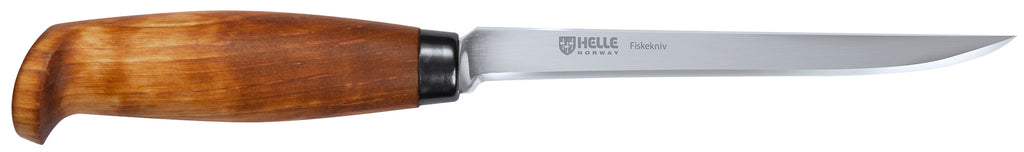 Helle-Fiskekniven 155 mm S/S blade, birch handle