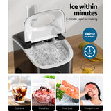 Devanti Portable Ice Maker Machine Nugget Ice Cube 15kg Bar Countertop | Small Home Appliances | King of Knives Australia