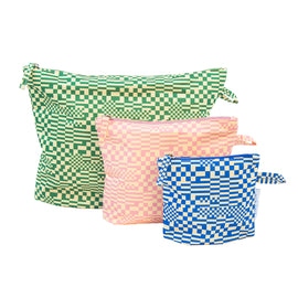 Kind Bag Pouches (set of 3) Trippy Check