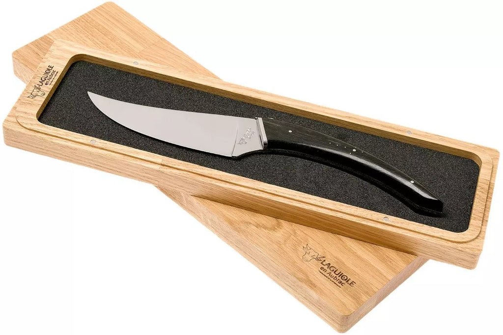 Laguiole En Aubrac "Le Buron" Forged Cheese Knife - Ebony Wood