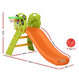 Keezi Kids Slide Basketball Hoop Activity Center Outdoor Toddler Play Set Orange