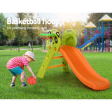 Keezi Kids Slide Basketball Hoop Activity Center Outdoor Toddler Play Set Orange