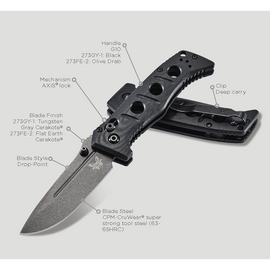 BENCHMADE 273GY-1  MINI ADAMAS Axis Folding Knife