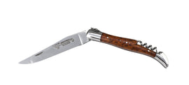 Laguiole En Aubrac Folding Knife with Corkscrew (12cm) - Amourette (Snakewood)