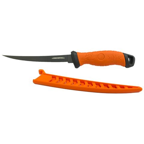 Lebendwell  Sokoto Fillet Knife - 7 inch - Orange | King Of Knives Australia