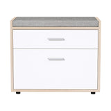 Artiss Shoe Cabinet Bench Shoes Storage Organiser Rack Fabric Seat Wooden Cupboard Up to 8 pairs