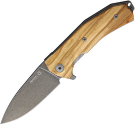 LionSTEEL KUR Linerlock Olive Wood