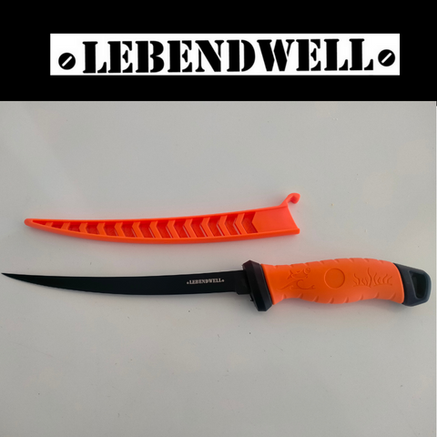 Lebendwell Sokoto Fillet Knife 8 inch Orange | King Of Knives Australia