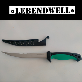 Lebendwell Sokoto Fillet / Camping Knife - 6.5 inch - Green