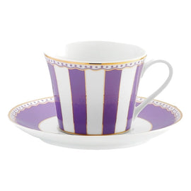 Noritake Carnivale Cup & Saucer Set-Lavender