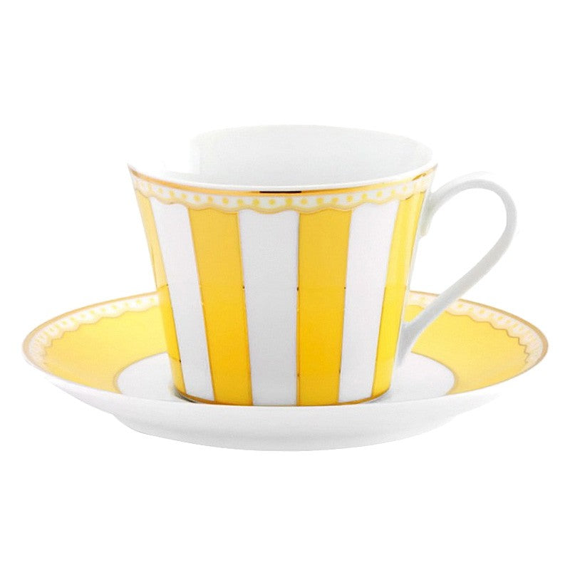 Noritake Carnivale Cup & Saucer Set-Yellow